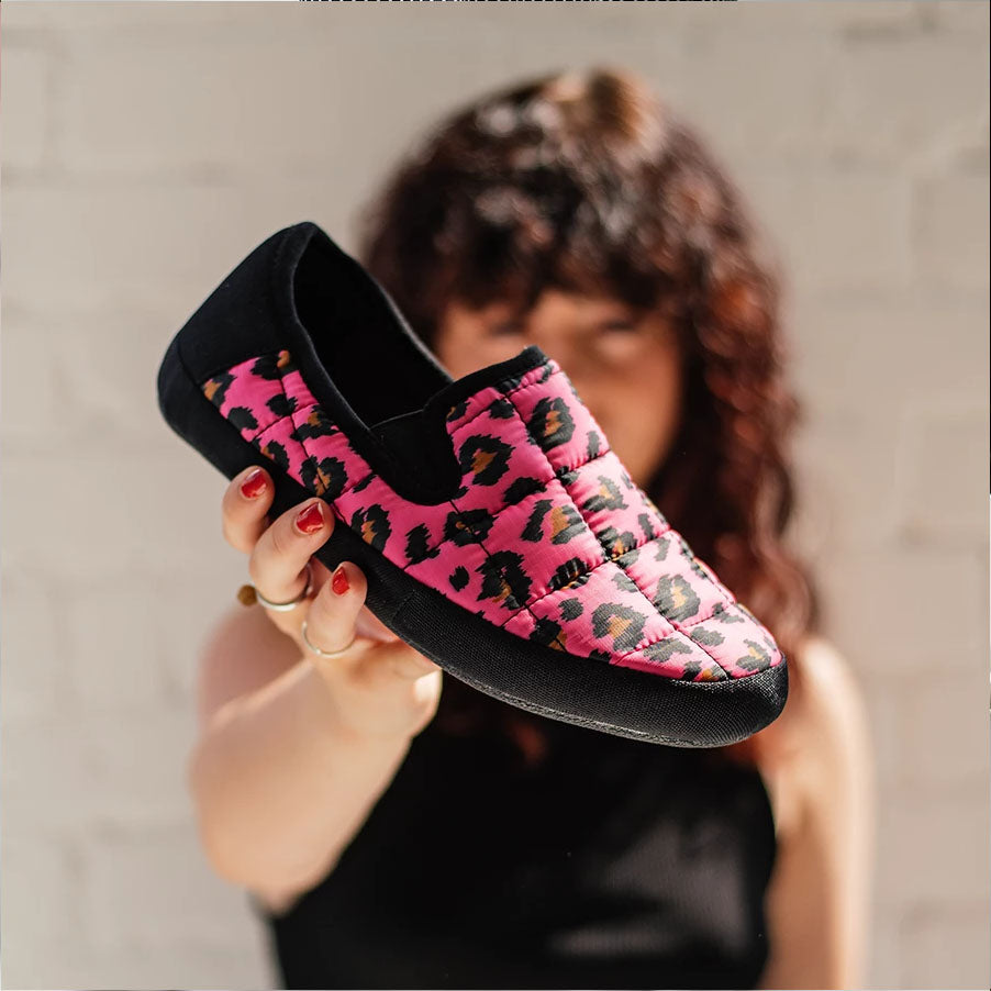 MALMOES WOMENS FLURO PINK LEOPARD
