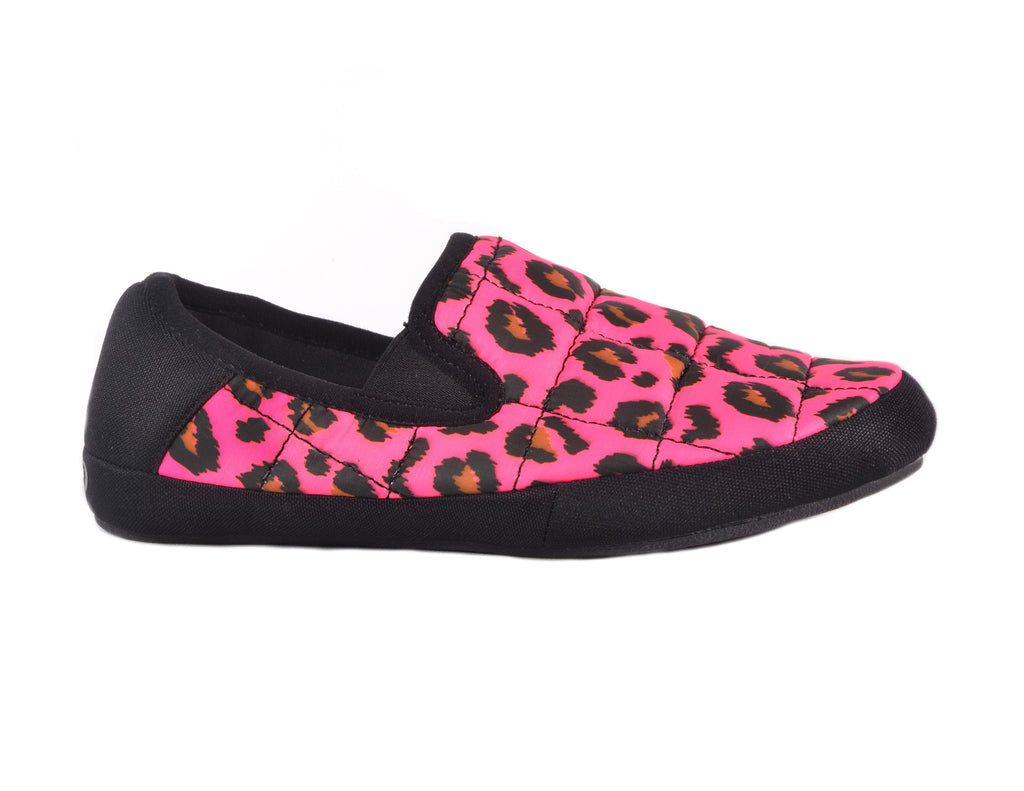 neon pink leopard slippers sneaker sole Coma Toes