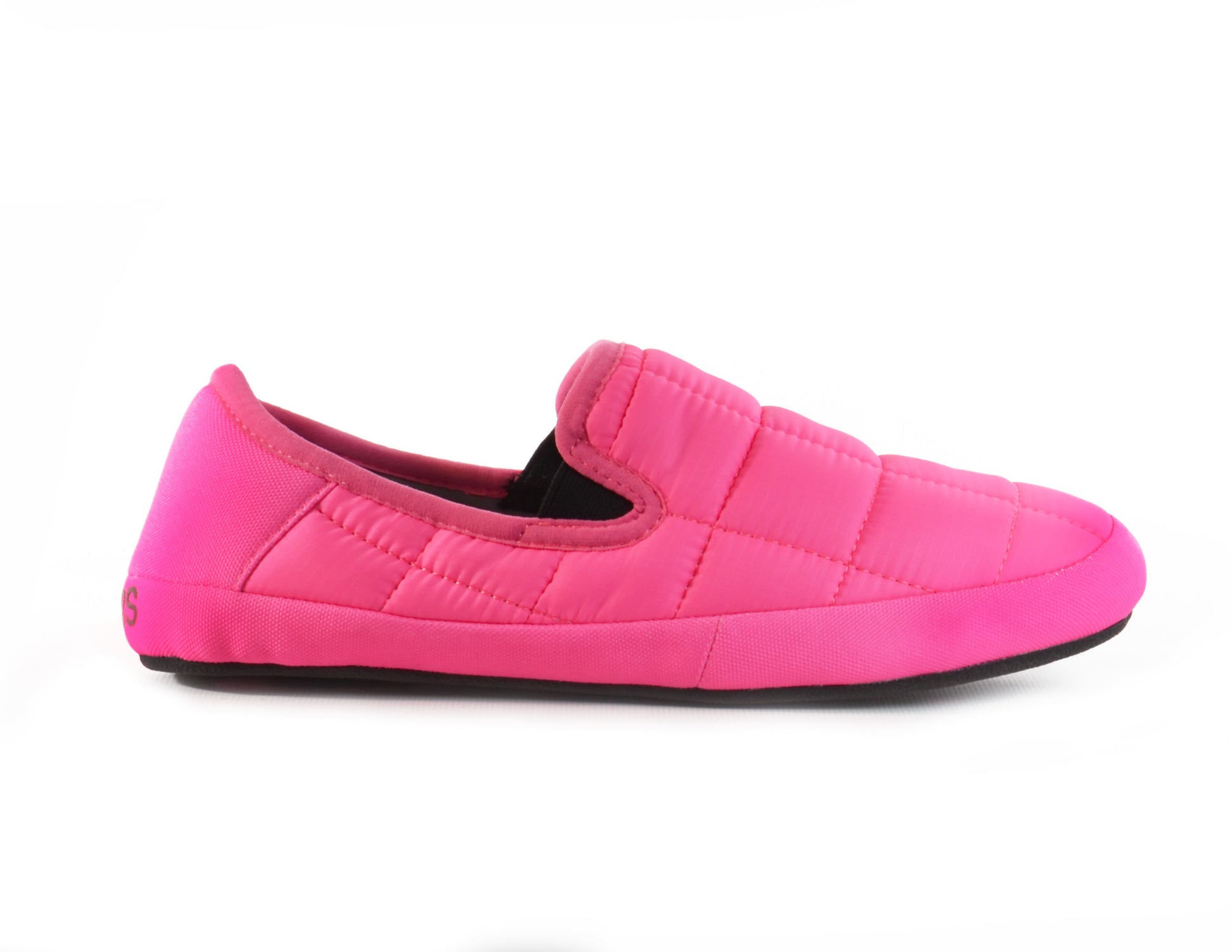 neon pink nylon slippers